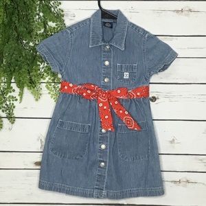 Gap girls size XS 4-5 years Denim jean dress western country